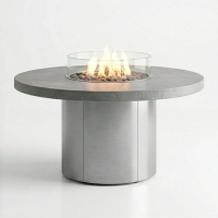 Стол - камин Непал Керамогранит, лист нержавейка, 1600 на 750